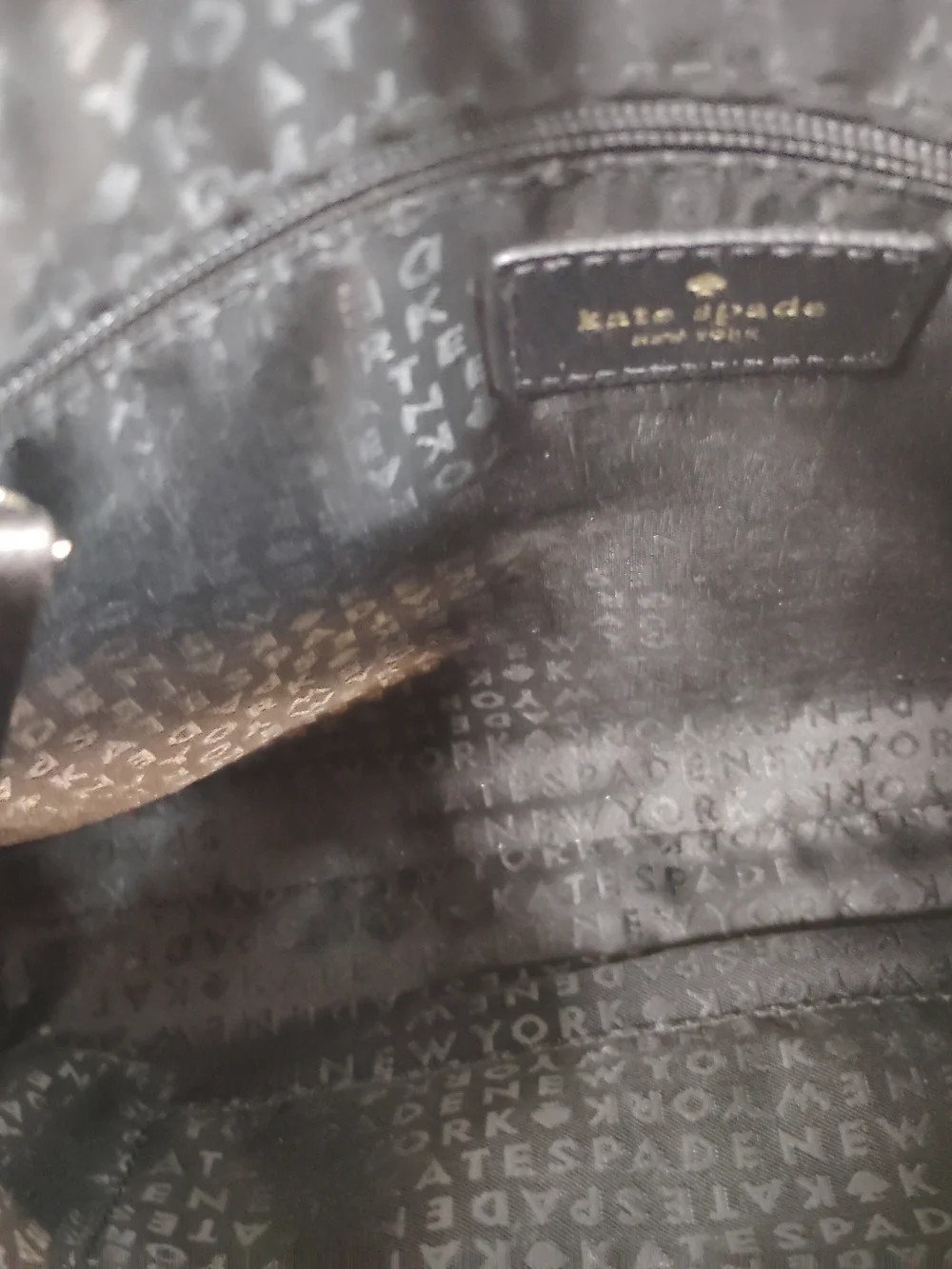 kate spade Black Crossbody Bag with Gold Logo